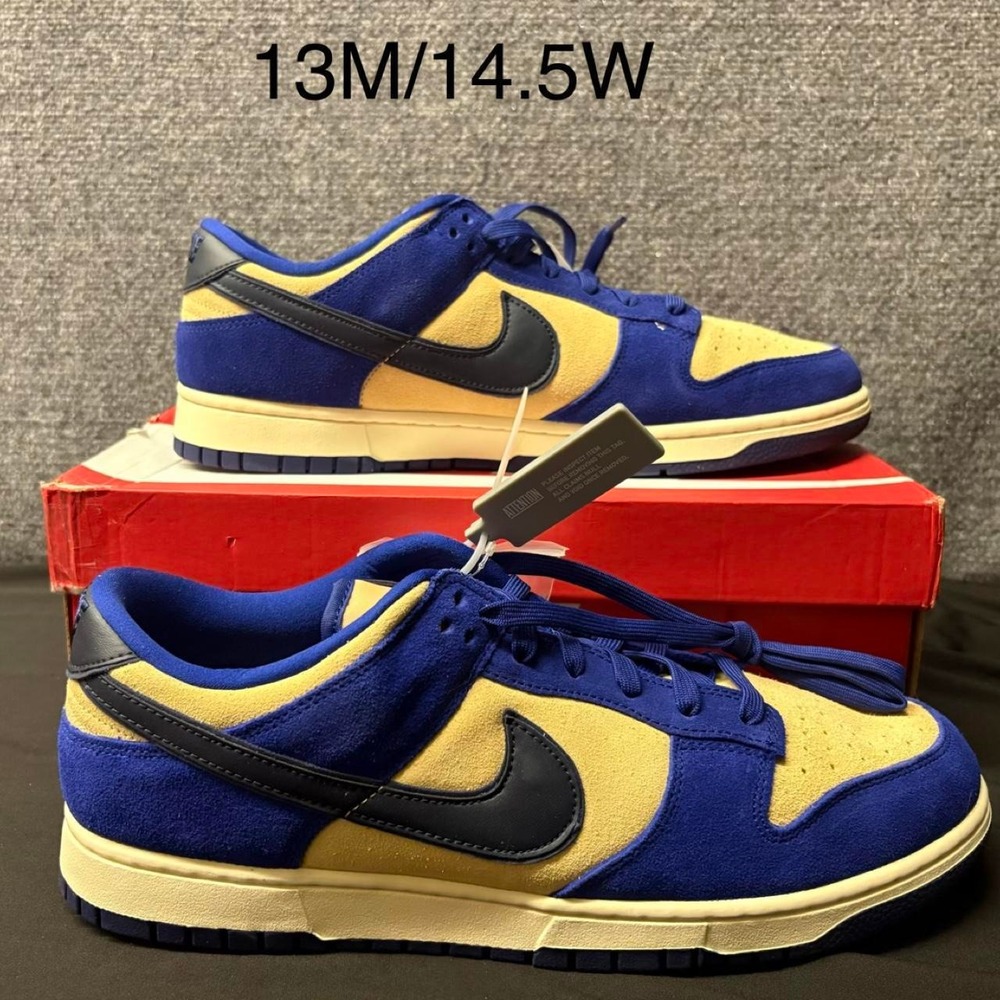 Nike Dunk Low LX Blue Suede Size 13M/14.5W Brand New OG Box DV7411-400